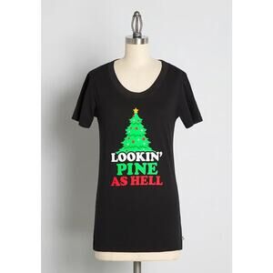 Size 3X • ModCloth •Mod Cloth Lookin  Pine Graphic Tee T-Shirt Christmas Holiday